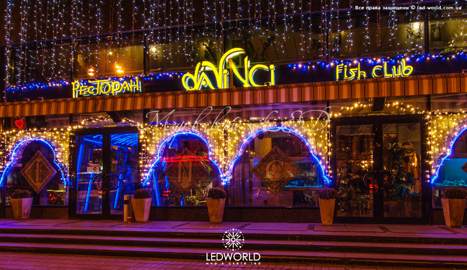 Ексклюзивне новорічне оформлення ресторану Давинчи Київ