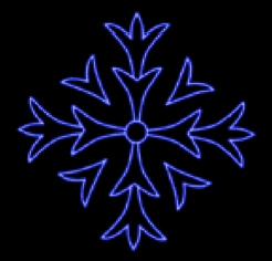 Гірлянда Мотив Сніжинка Кварц LED синій 80см