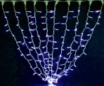 Гірлянда DELUX STALACTITES 1,0х3,0 (одинарний сталактит) LED синій, кабель білий