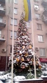 Монтаж и оформление елки для Правэкс-Банка, Киев