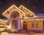 Гирлянда BRIGHTLED ICICLE 3x0,5м (Сталактит) LED FLASH тепло-белый