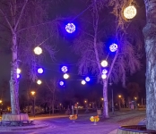 Новогоднее оформление парка, Киев