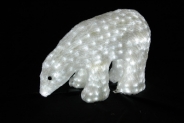 Световая акриловая фигура 3D «Белый медведь» 40 см