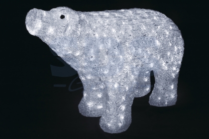 Світлова акрилова фігура 3D «Білий ведмідь» 80 см
