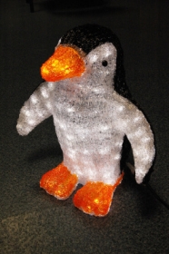 Світлова акрилова фігура 3D «Пінгвін» 48 см