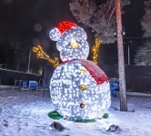 Снеговик на лыжах, 400см