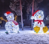 Снеговик на лыжах, 400см