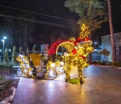 Сани Санты с оленями Сани Санты с оленями