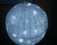 3D LED Ball Acrylic куля 40 см білий