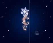 Световая конструкция Christmas snowflake