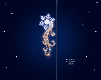 Световая конструкция Christmas snowflake