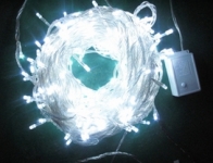 Гирлянда String 5м (Нить) 50 LED белая, кабель - зелёный
