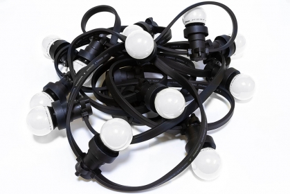 Гірлянда BRIGHTLED BELT LIGHT Е27, крок ламп - 40см, кабель - чорний