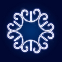 Гірлянда Мотив Snowflack Myrrhis, біла 60*60см