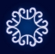 Гірлянда Мотив Snowflack Myrrhis, біла 60*60см