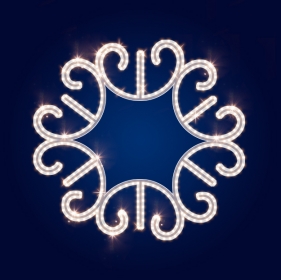 Гирлянда Мотив Snowflack Myrrhis, тепло-белая 60*60см