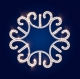 Гірлянда Мотив Snowflack Myrrhis, тепло-біла 60*60см